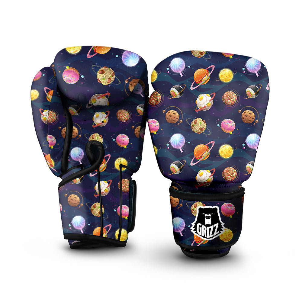 Fantasy Food Planets Print Pattern Boxing Gloves-grizzshop