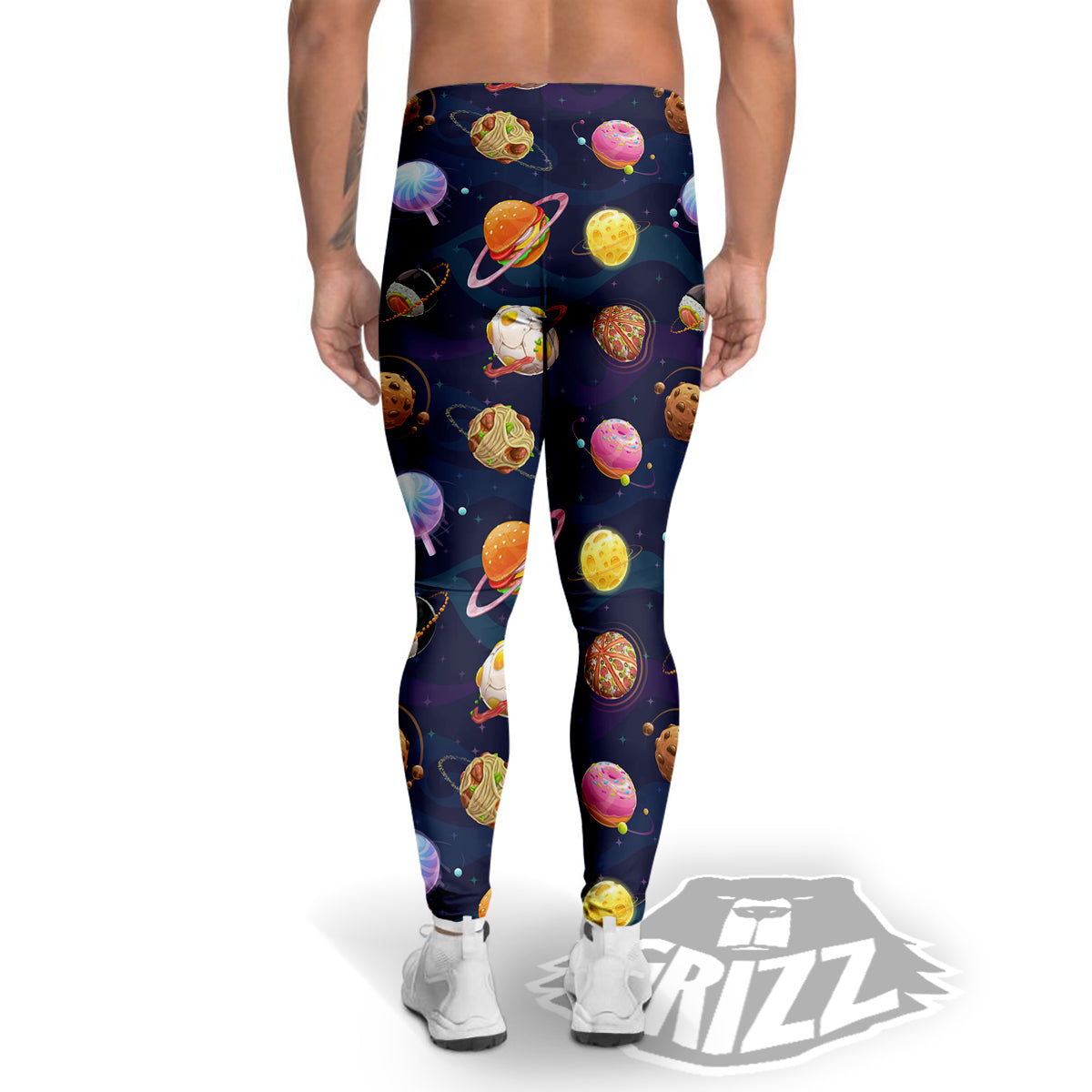 Fantasy Food Planets Print Pattern Men's Leggings-grizzshop