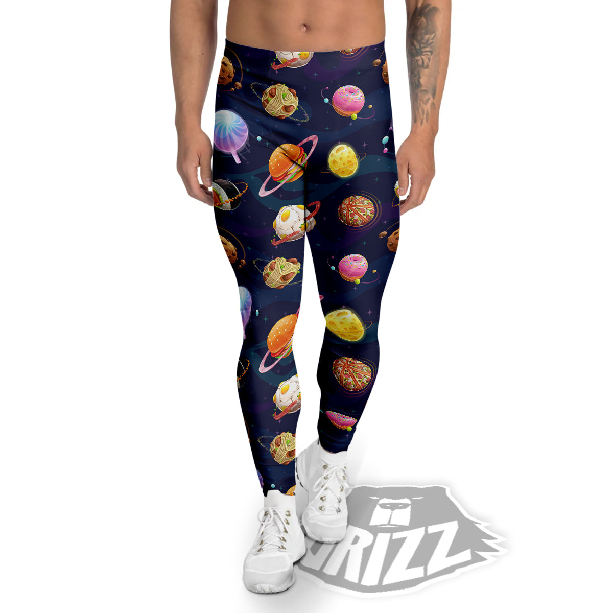 Fantasy Food Planets Print Pattern Men's Leggings-grizzshop
