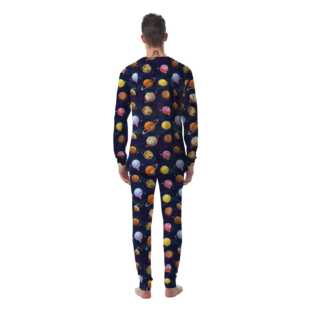 Fantasy Food Planets Print Pattern Men's Pajamas-grizzshop