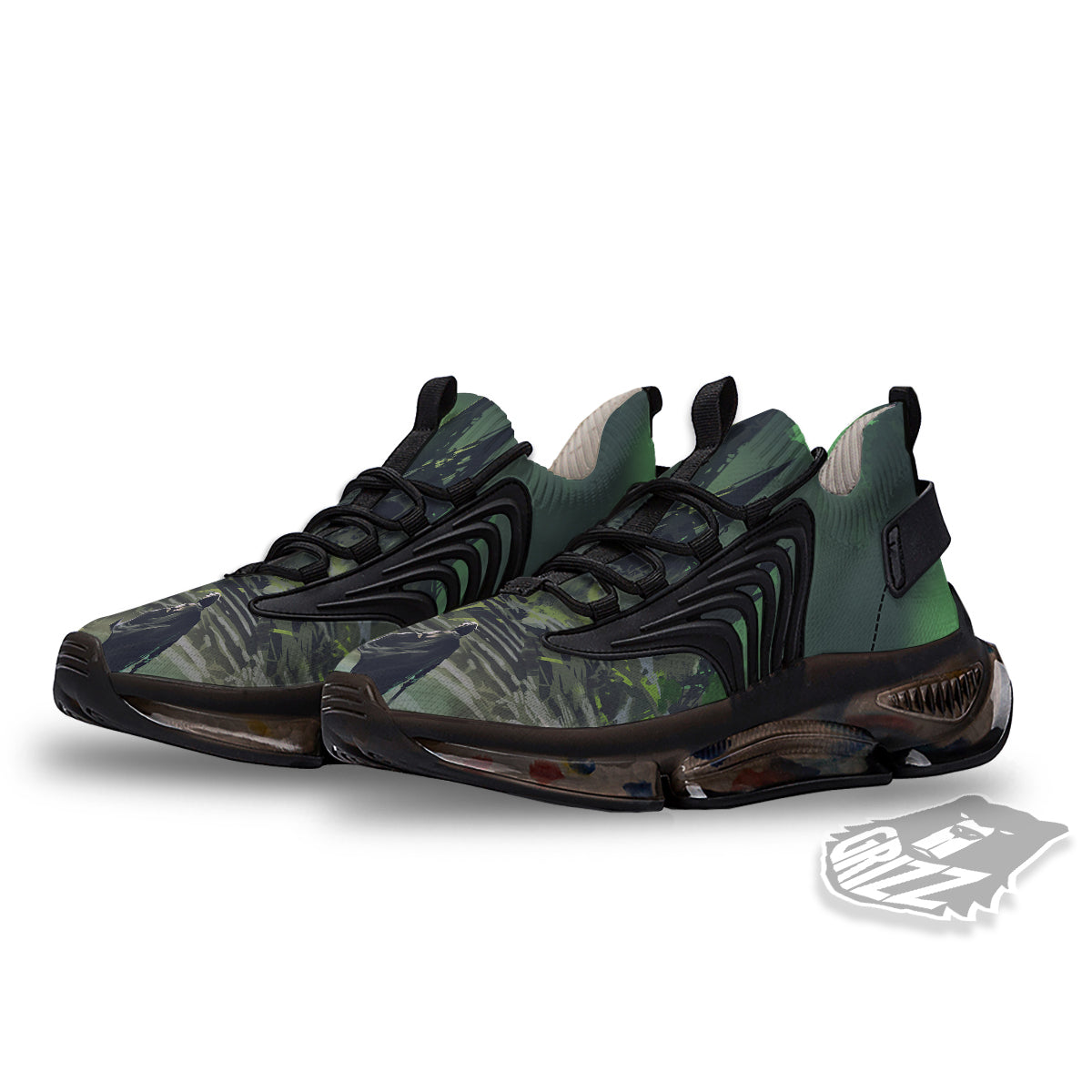Fantasy Knight And Castle Black Gym Shoes-grizzshop