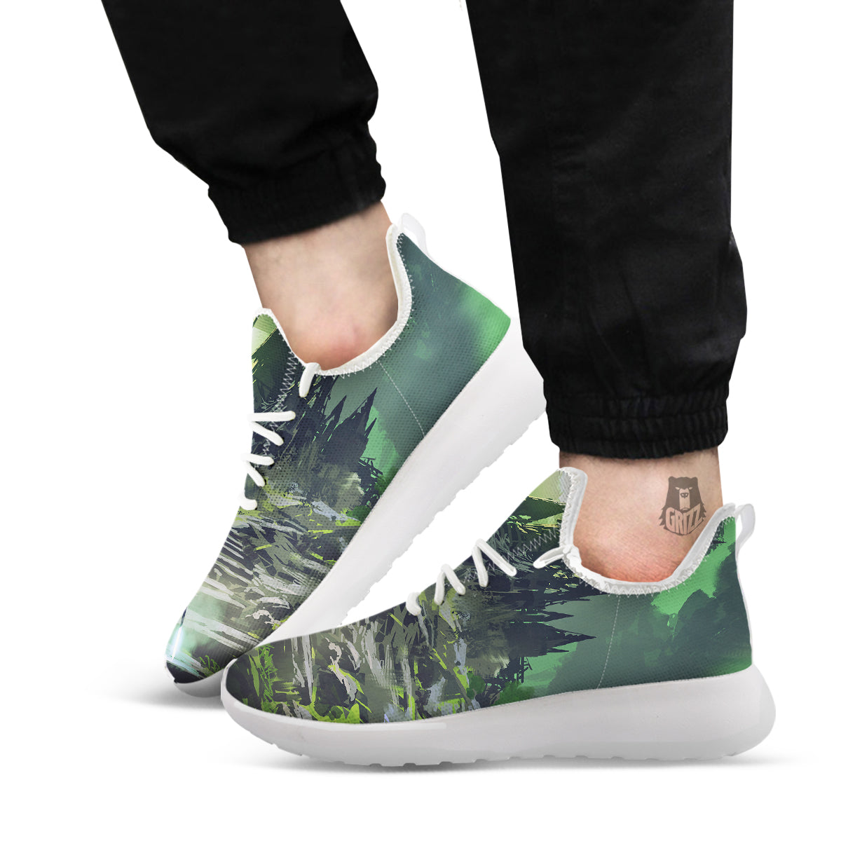 Fantasy Knight And Castle White Athletic Shoes-grizzshop