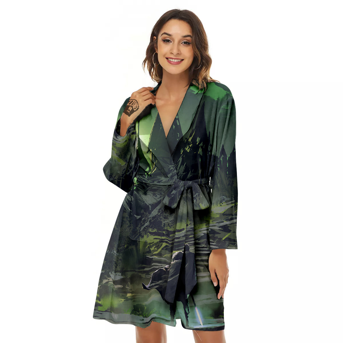 Fantasy Knight And Castle Women's Robe-grizzshop