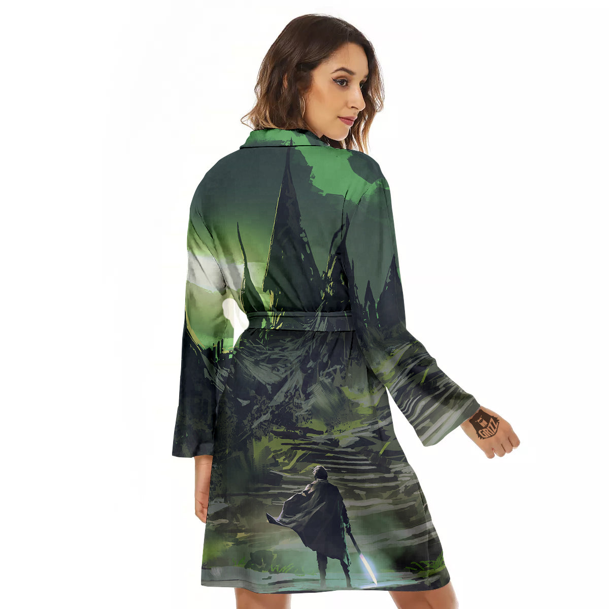 Fantasy Knight And Castle Women's Robe-grizzshop