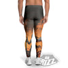 Fantasy Knight On Fire Print Men's Leggings-grizzshop