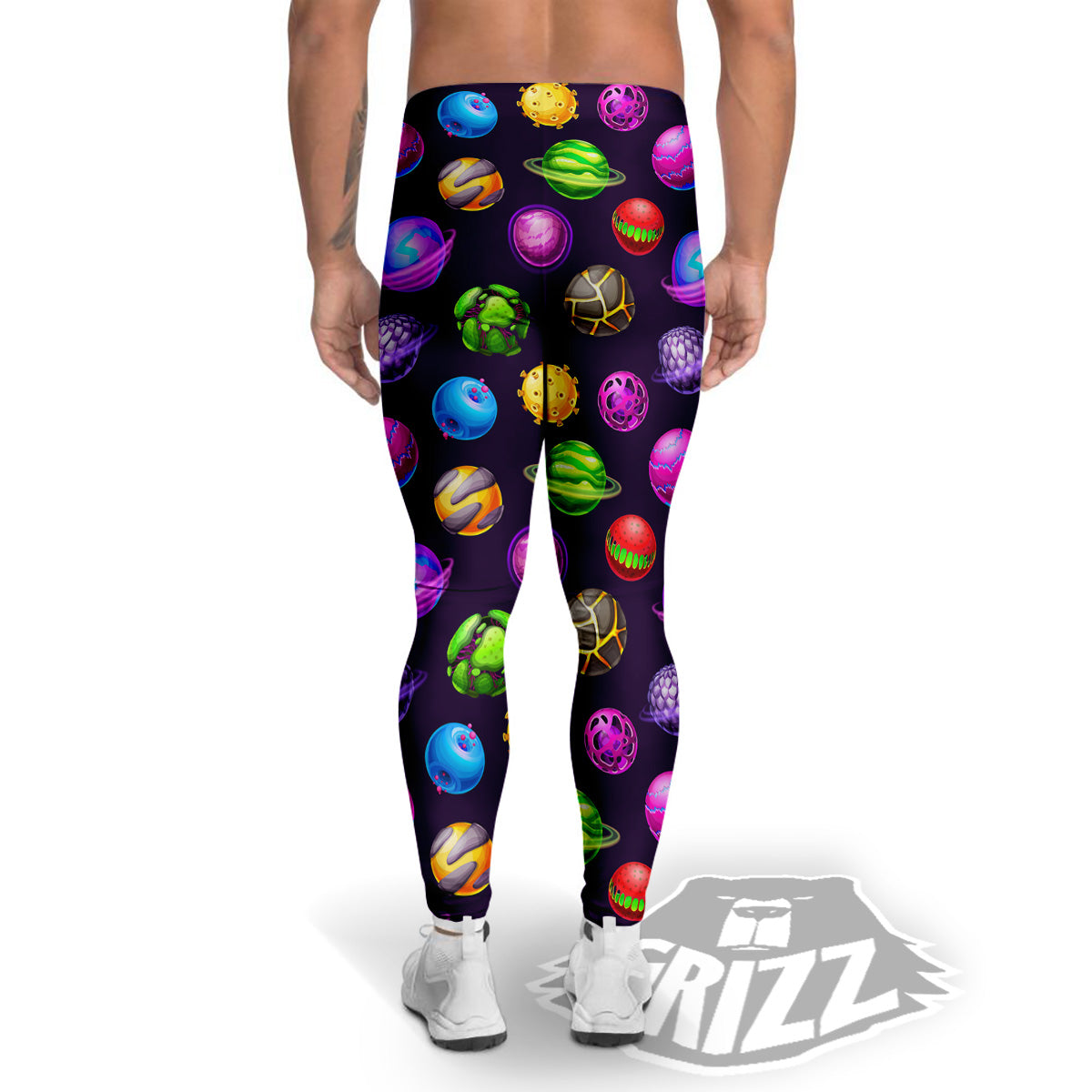 Fantasy Planets In Space Universe Print Pattern Men's Leggings-grizzshop