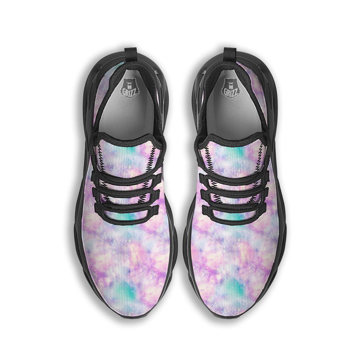 Fantasy Star Print Pattern Black Running Shoes-grizzshop