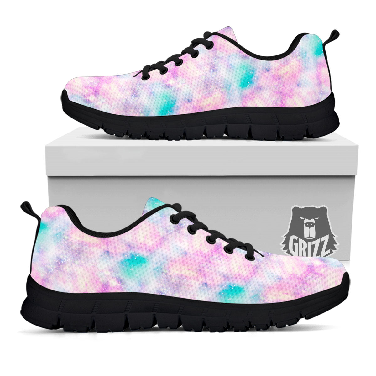 Fantasy Star Print Pattern Black Sneaker-grizzshop