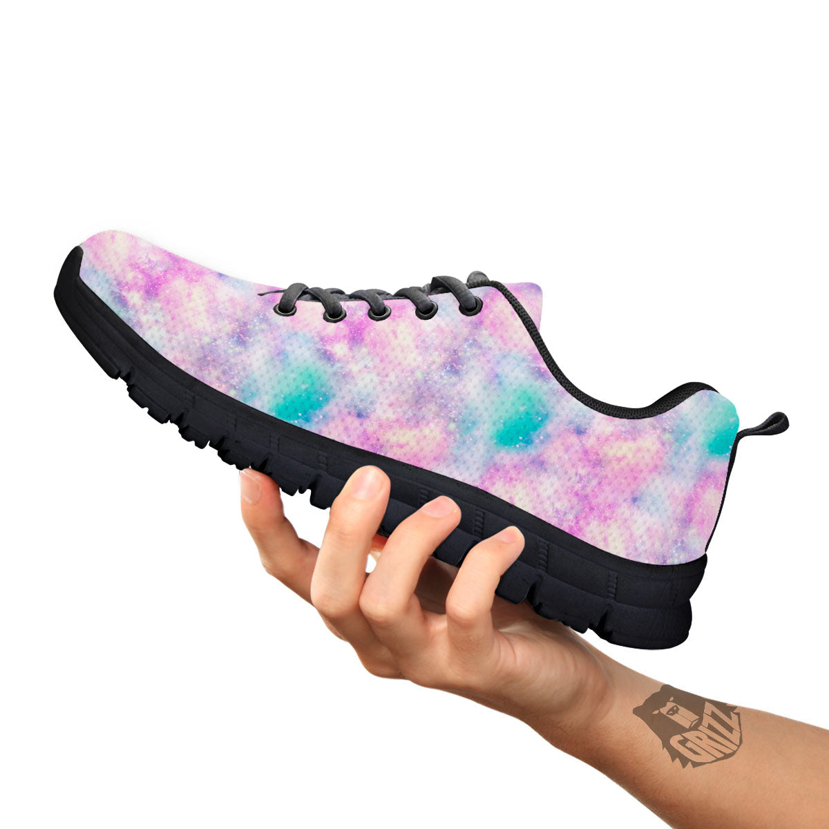 Fantasy Star Print Pattern Black Sneaker-grizzshop
