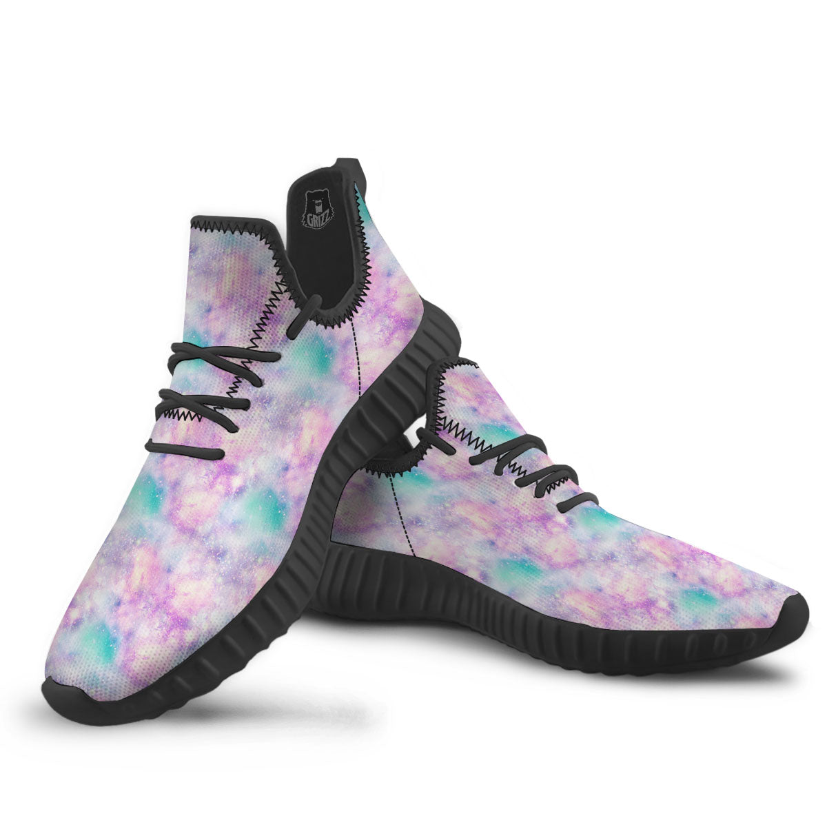 Fantasy Star Print Pattern Black Walking Shoes-grizzshop