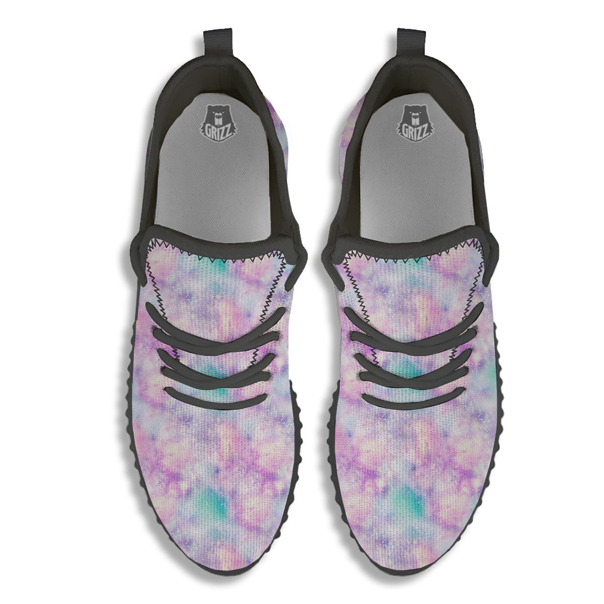 Fantasy Star Print Pattern Black Walking Shoes-grizzshop