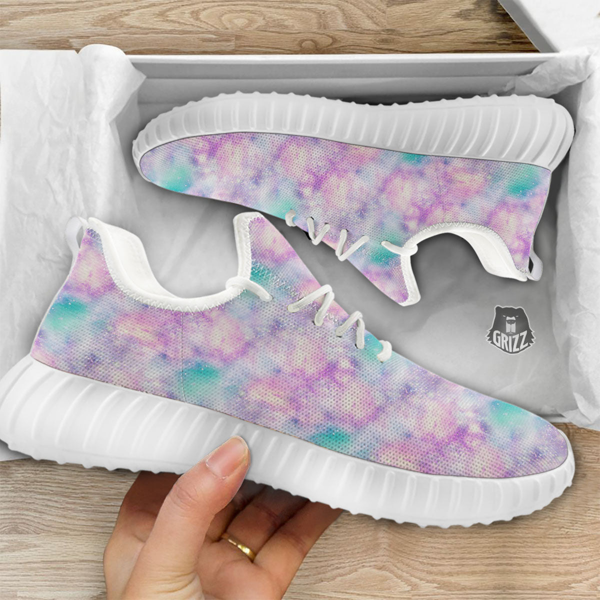 Fantasy Star Print Pattern White Walking Shoes-grizzshop