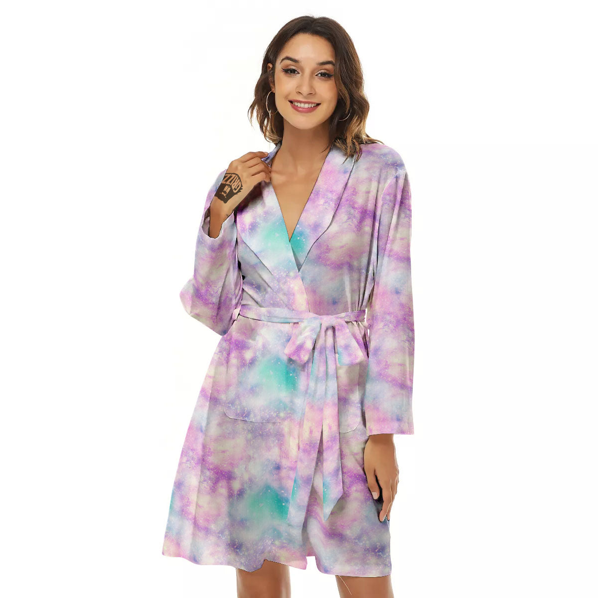 Fantasy Star Print Pattern Women's Robe-grizzshop