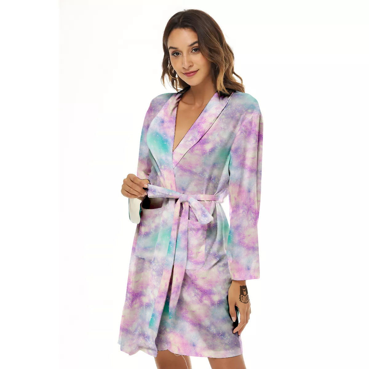 Fantasy Star Print Pattern Women's Robe-grizzshop