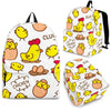 Farm Chicken Hen Chick Pattern Print Backpack-grizzshop