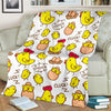 Farm Chicken Hen Chick Pattern Print Blanket-grizzshop