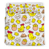 Farm Chicken Hen Chick Pattern Print Duvet Cover Bedding Set-grizzshop