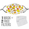 Farm Chicken Hen Chick Pattern Print Face Mask-grizzshop