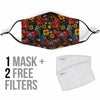 Farm Chicken Hen Flower Pattern Print Face Mask-grizzshop