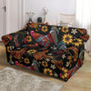 Farm Chicken Hen Flower Pattern Print Loveseat Cover-grizzshop