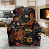 Farm Chicken Hen Flower Pattern Print Recliner Cover-grizzshop