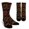 Farm Chicken Hen Flower Pattern Print Unisex Crew Socks-grizzshop