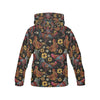 Farm Chicken Hen Flower Pattern Print Women Pullover Hoodie-grizzshop