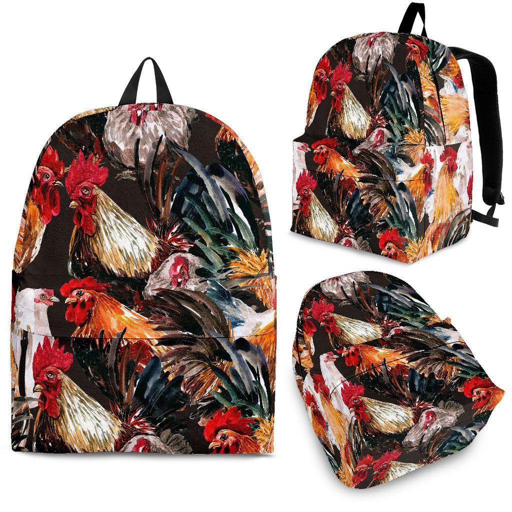 Farm Chicken Hen Pattern Print Backpack-grizzshop