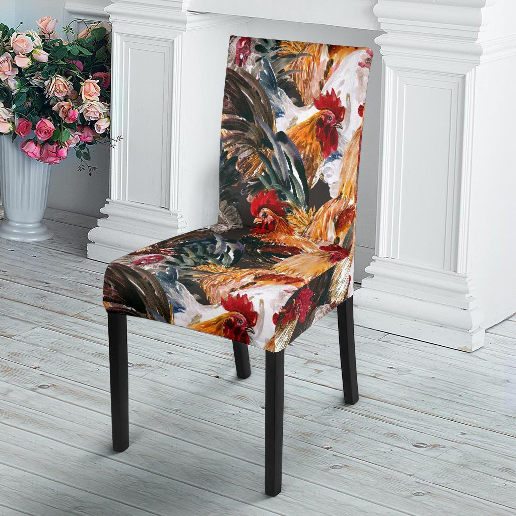 Farm Chicken Hen Pattern Print Chair Cover-grizzshop