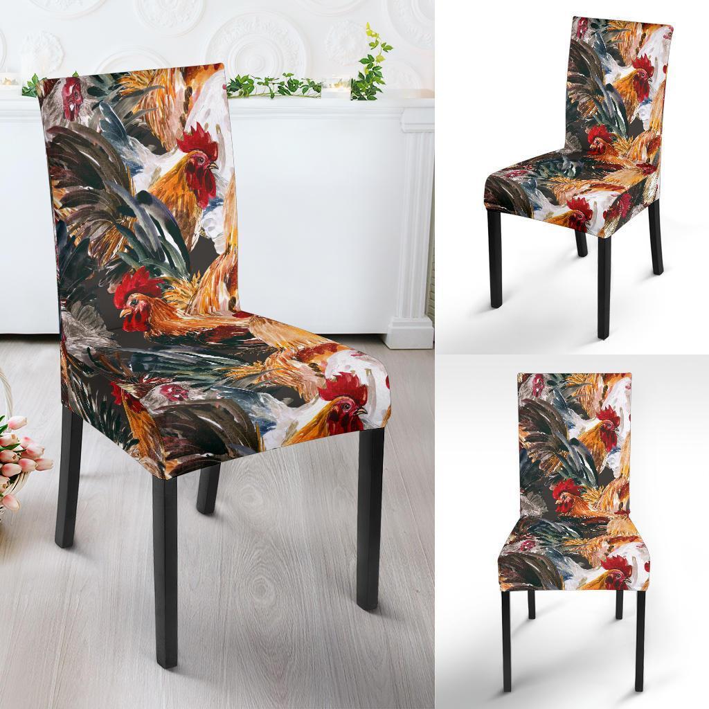 Farm Chicken Hen Pattern Print Chair Cover-grizzshop