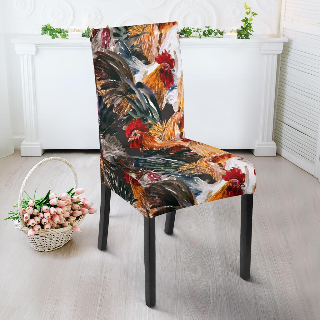 Farm Chicken Hen Pattern Print Chair Cover-grizzshop