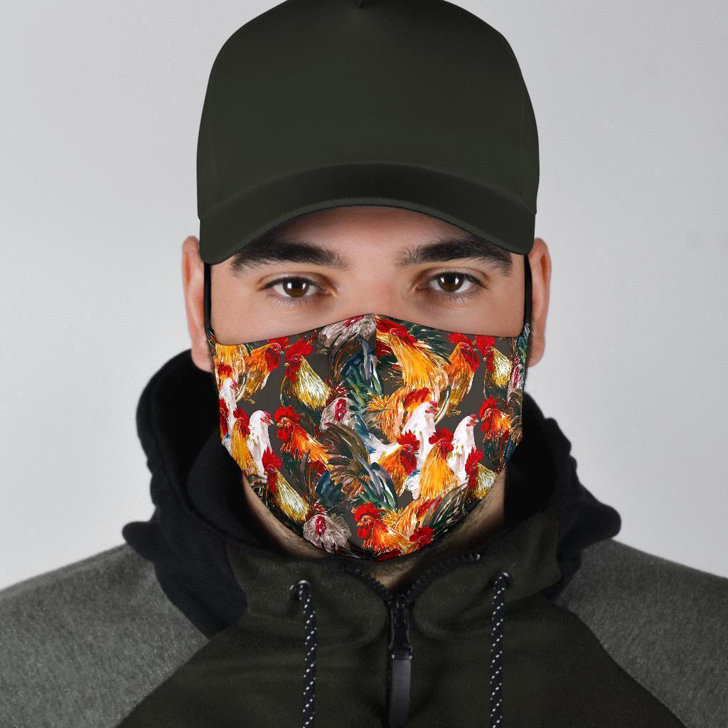 Farm Chicken Hen Pattern Print Face Mask-grizzshop