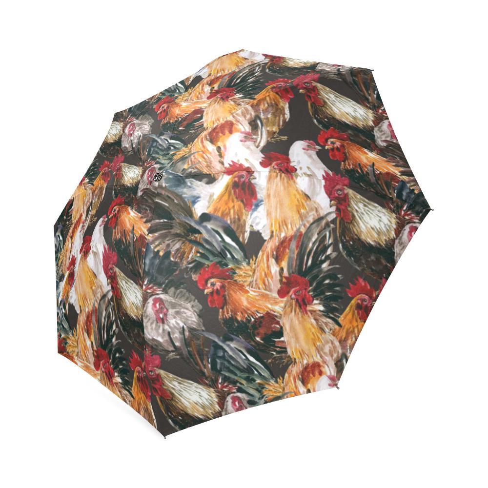 Farm Chicken Hen Pattern Print Foldable Umbrella-grizzshop