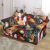 Farm Chicken Hen Pattern Print Loveseat Cover-grizzshop