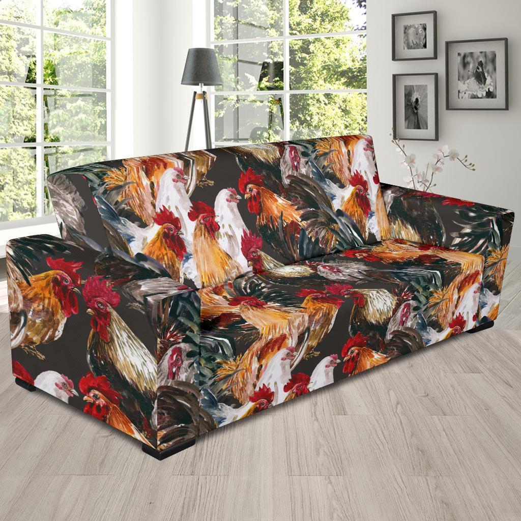 Farm Chicken Hen Pattern Print Sofa Covers-grizzshop