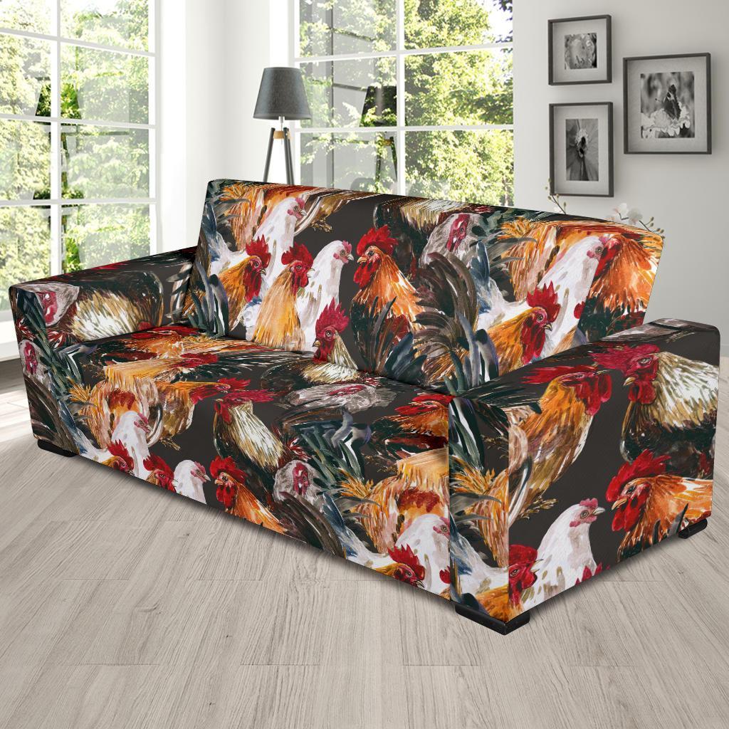 Farm Chicken Hen Pattern Print Sofa Covers-grizzshop