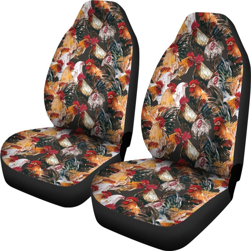 Farm Chicken Hen Pattern Print Universal Fit Car Seat Cover-grizzshop