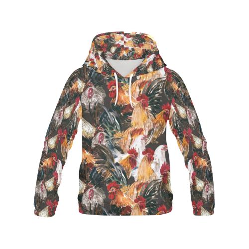 Farm Chicken Hen Pattern Print Women Pullover Hoodie-grizzshop