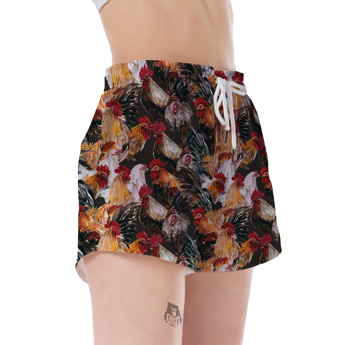 Farm Chicken Hen Pattern Print Women's Shorts-grizzshop