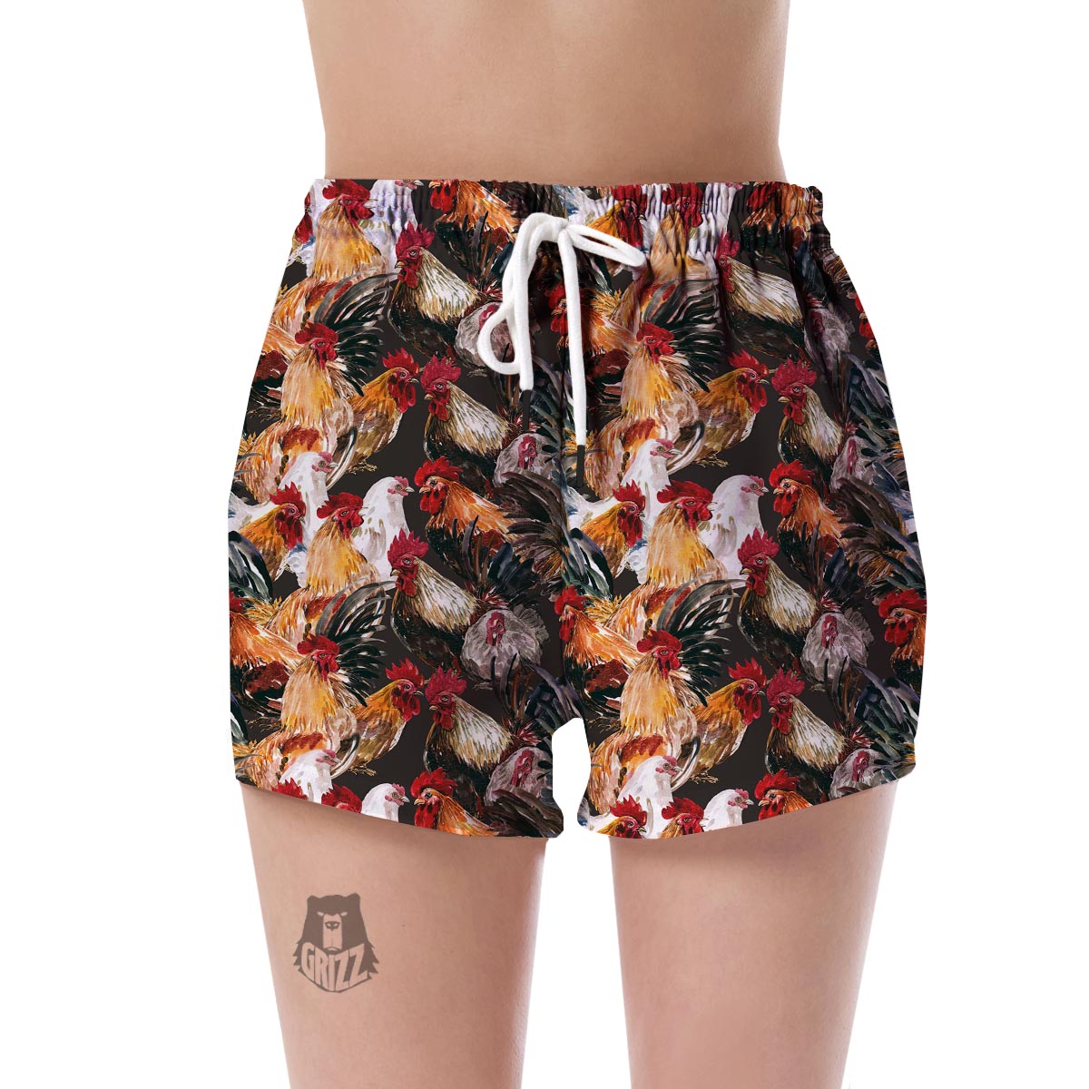 Farm Chicken Hen Pattern Print Women's Shorts-grizzshop