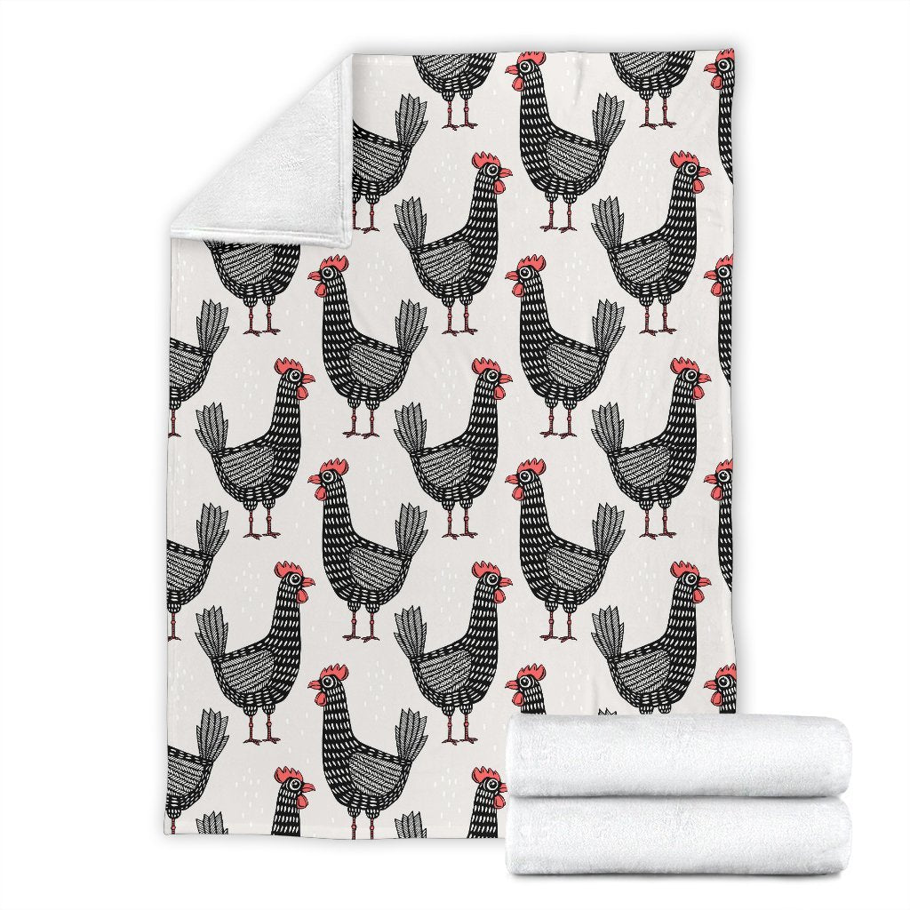 Farm Chicken Pattern Print Blanket-grizzshop