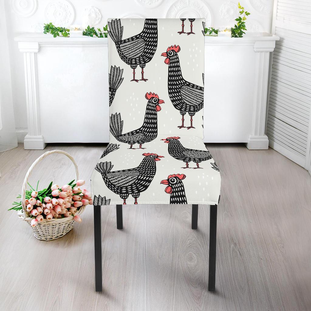 Farm Chicken Pattern Print Chair Cover-grizzshop