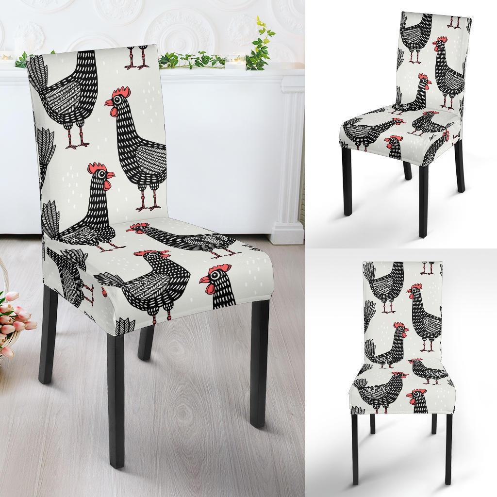 Farm Chicken Pattern Print Chair Cover-grizzshop