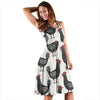 Farm Chicken Pattern Print Dress-grizzshop