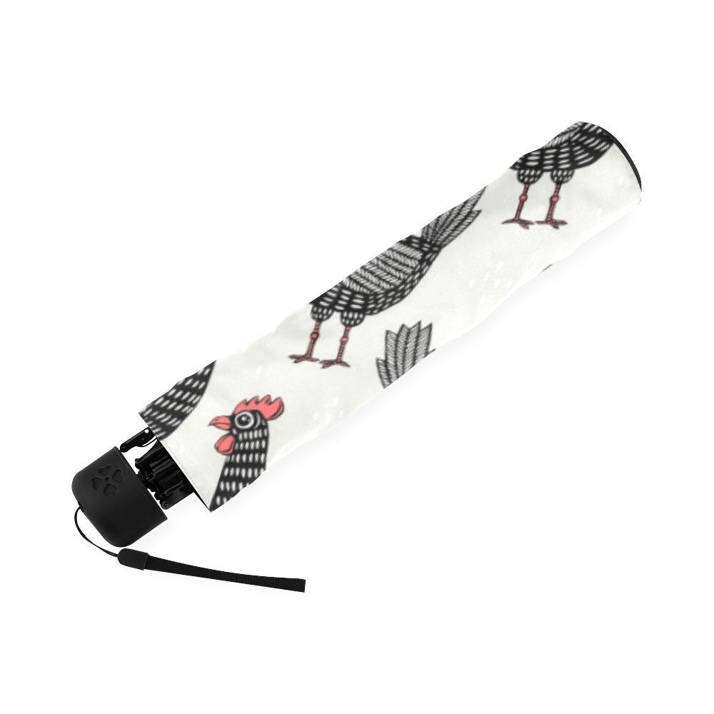 Farm Chicken Pattern Print Foldable Umbrella-grizzshop