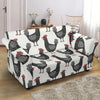 Farm Chicken Pattern Print Loveseat Cover-grizzshop