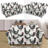 Farm Chicken Pattern Print Loveseat Cover-grizzshop