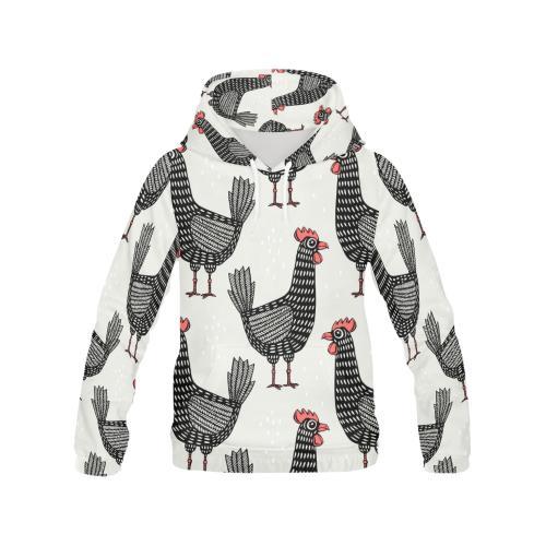 Farm Chicken Pattern Print Men Pullover Hoodie-grizzshop