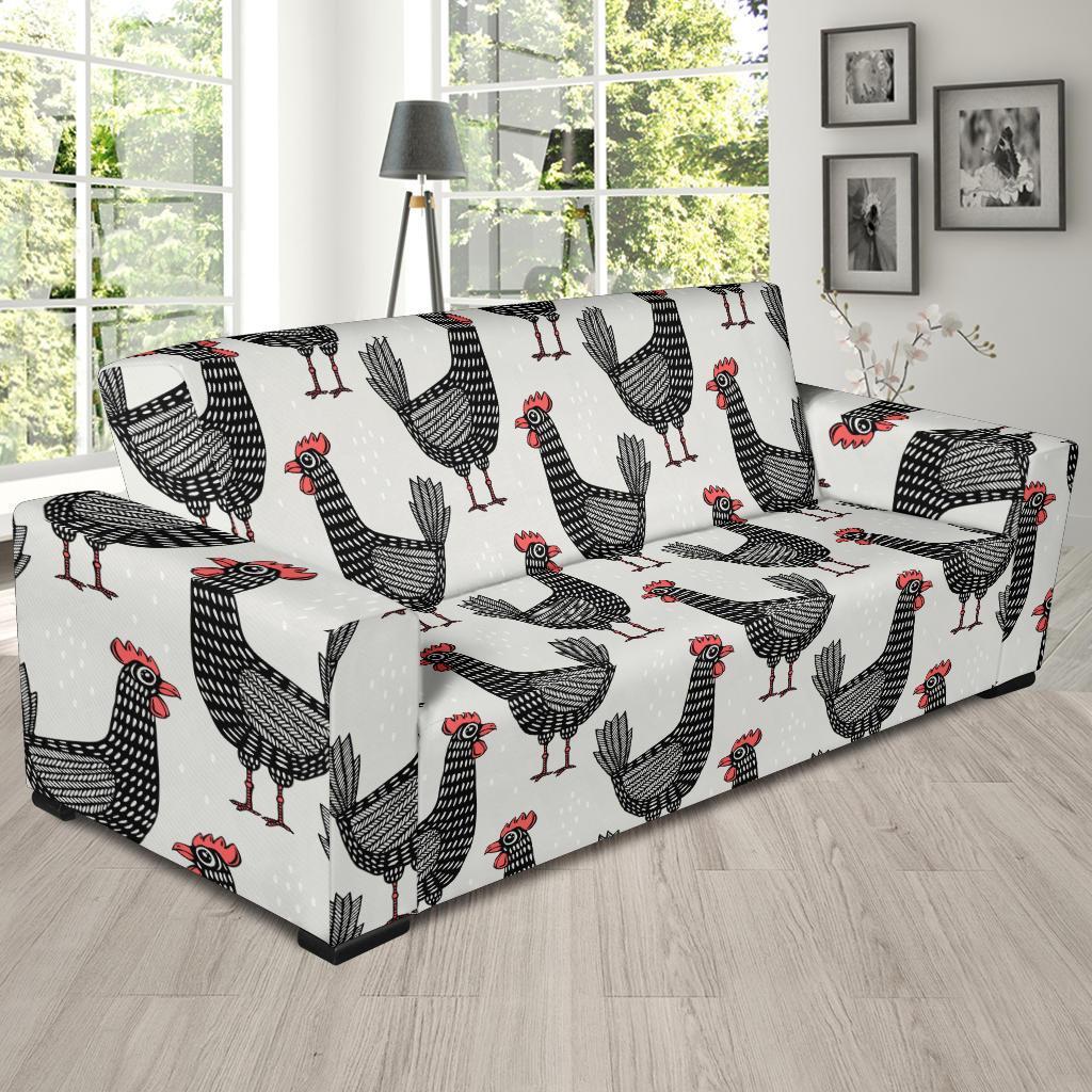 Farm Chicken Pattern Print Sofa Covers-grizzshop