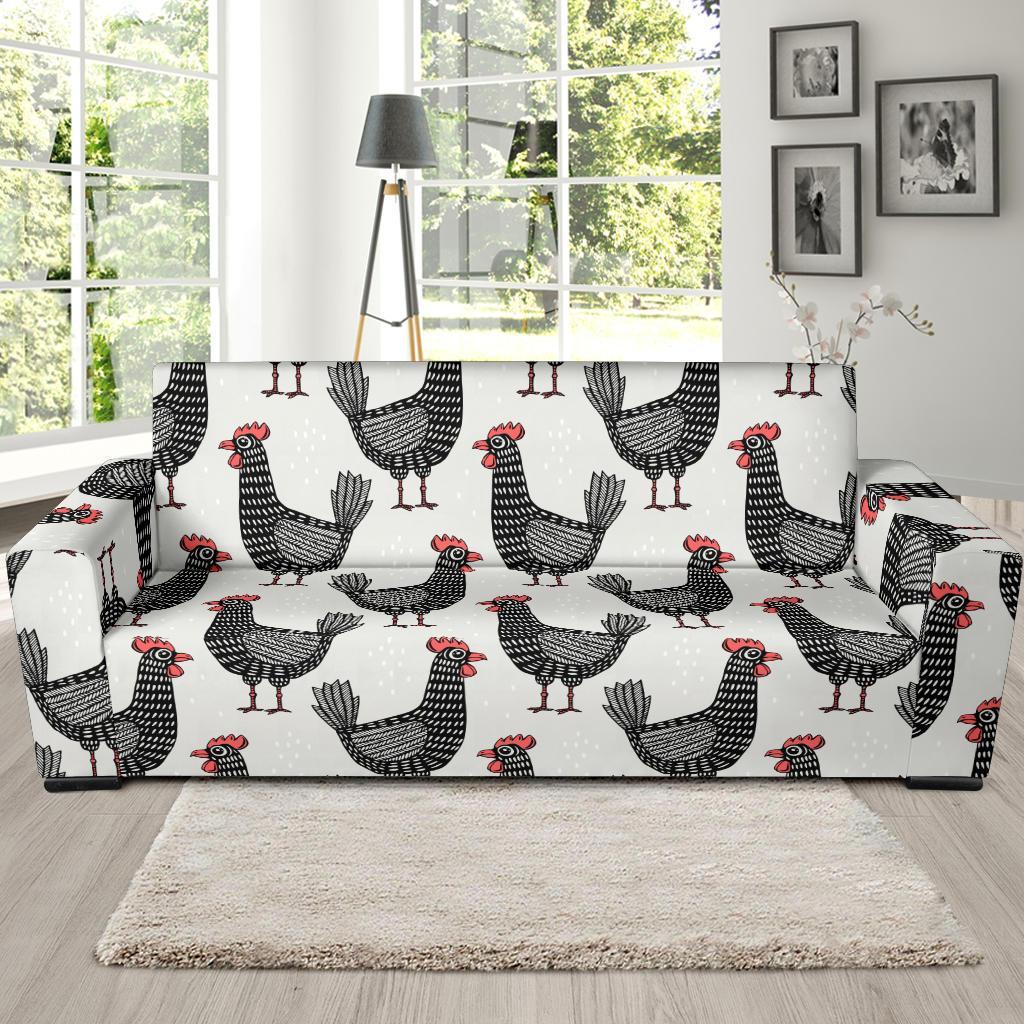 Farm Chicken Pattern Print Sofa Covers-grizzshop